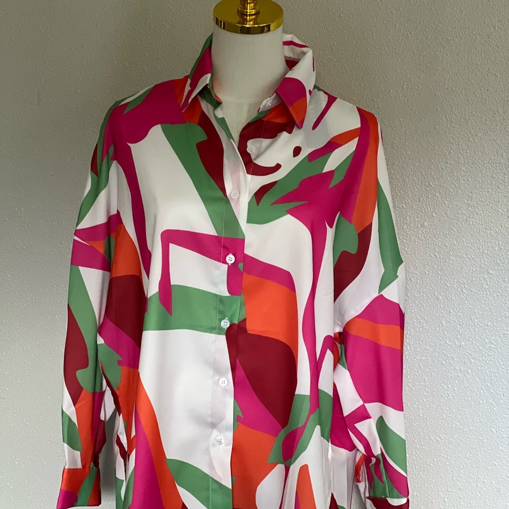Colorful Abstract Women's Blouse